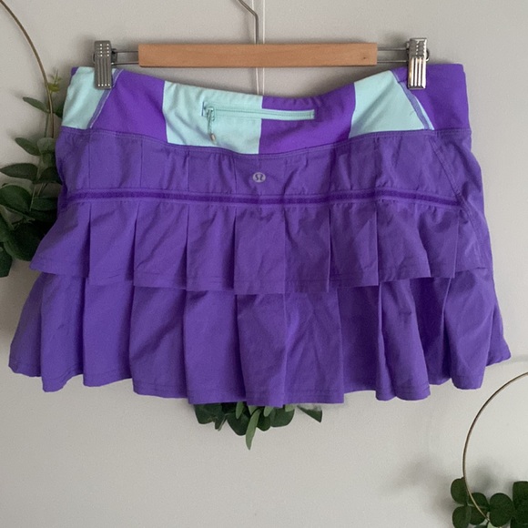 Lululemon Run: Pace Setter Skirt 
Power Purple Bold Stripe Size 10 skort golf - Picture 8 of 14